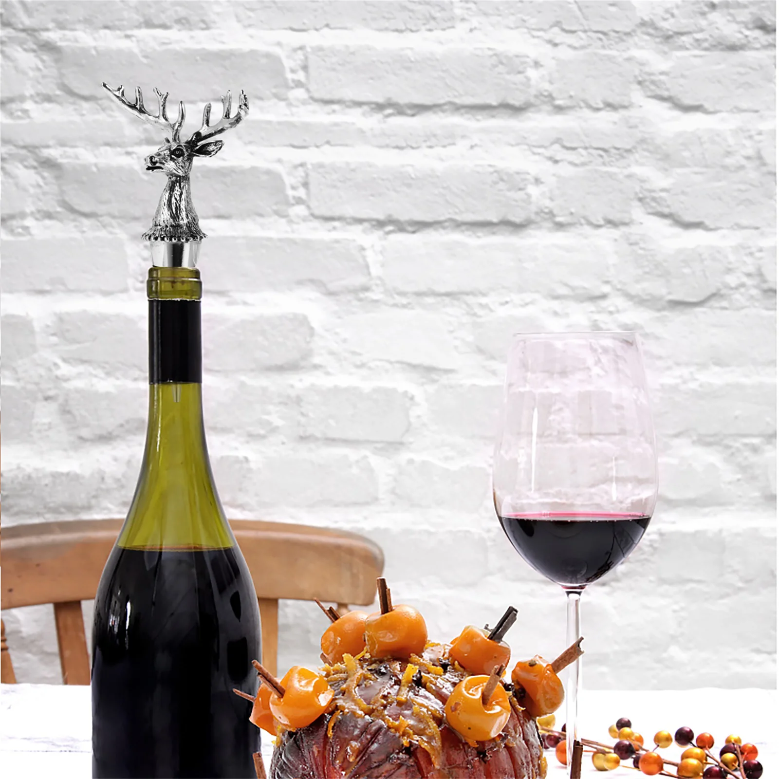 Пробки для бутылок с головой оленя креативная прочная заглушка из сплава модная