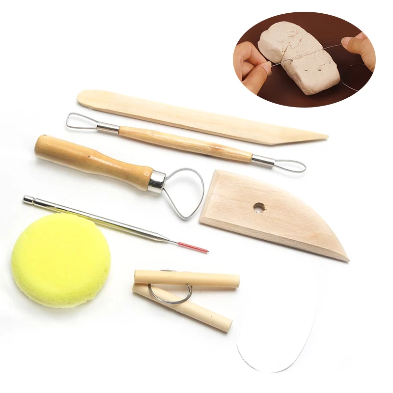 

8 Piece/Set Clay Ceramics Molding Tools Wood Knife Pottery Tool Practical Sculpt Smoothing Carving Pottery Ceramic Tool