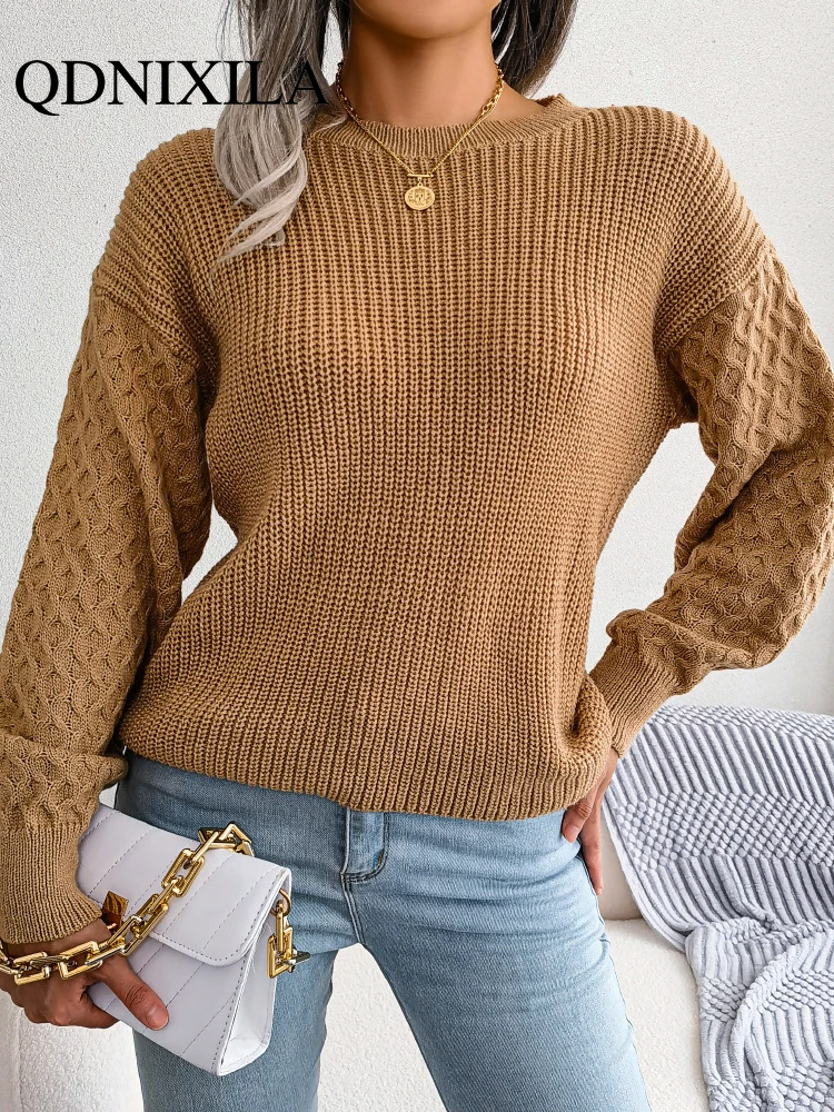 New Fashion Tops 2022 Women Autumn Winter Lantern Long Sleeved Knitted Women's Sweaters Pullover Sweater Women Korean Fashion