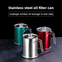 obelix 1 5l1 8l stainless steel oil filter bottle kitchen oil storage can container large capacity fat separator container tool