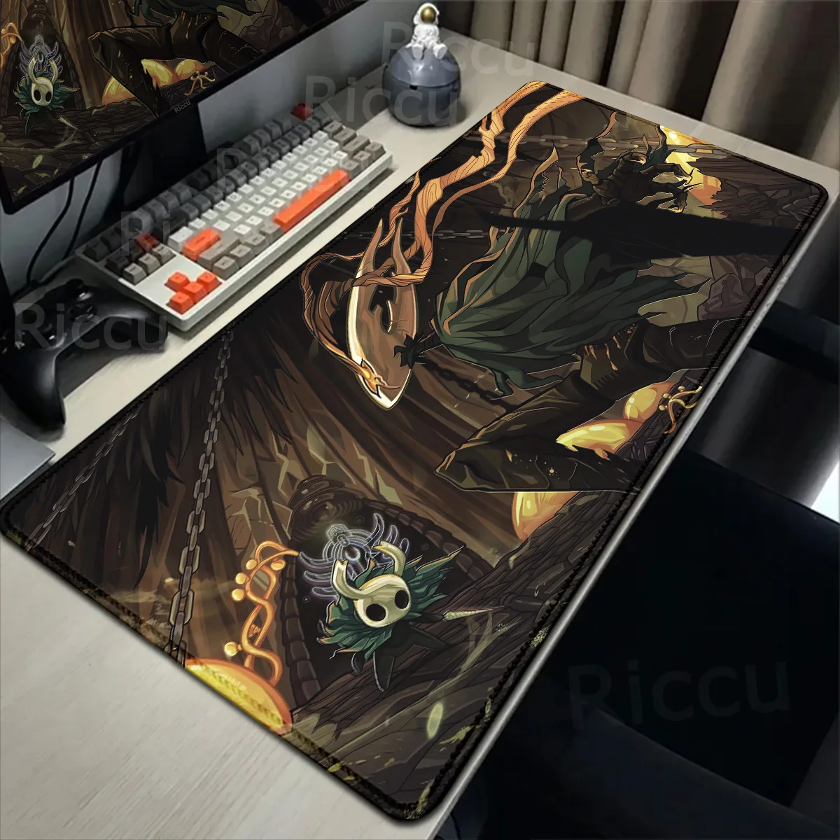 Large Computer Hollow Knight Mousepad Table Accessories 40x90cm Antislip Desk Mat Gamer Mausepad Anime Office Keyboard Mouse Pad