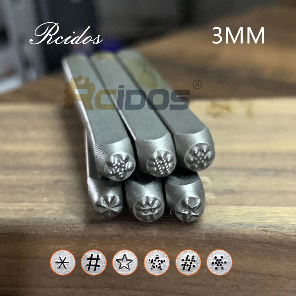 3 мм Звездный фунт Звездочка дизайнерские металлические ювелирные штампы, RCIDOS точка DIY браслет/ювелирные символы стальной штамп, 1 шт. цена