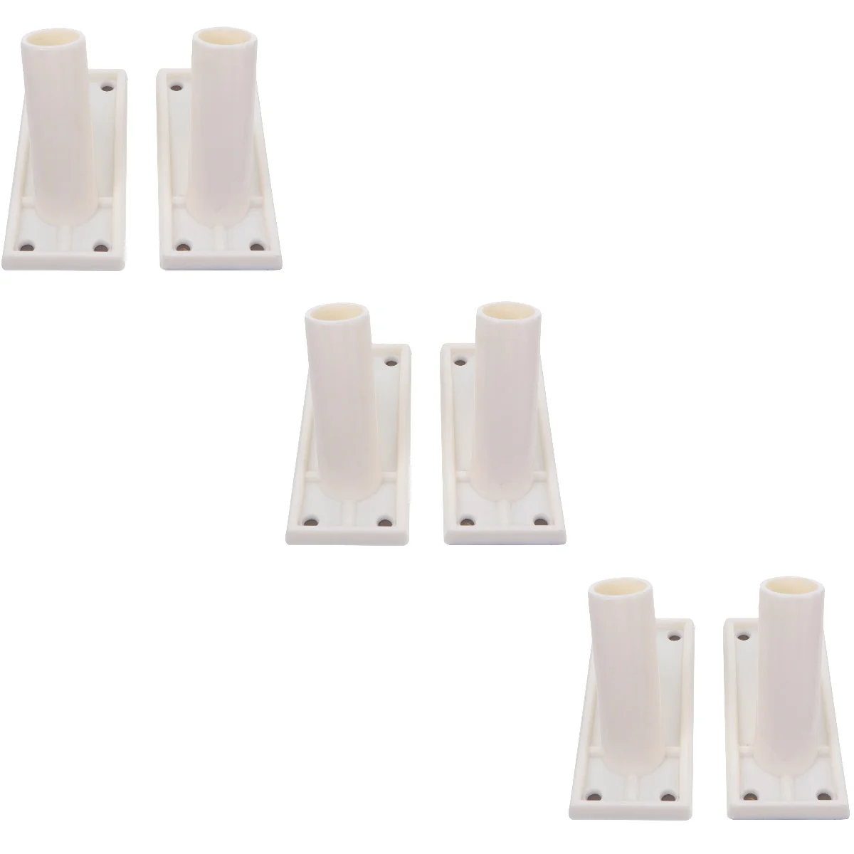 

6 Pcs Self Adhesive Plastic Flag Pole Mounting Bracket Wall Mounted Holder Rack