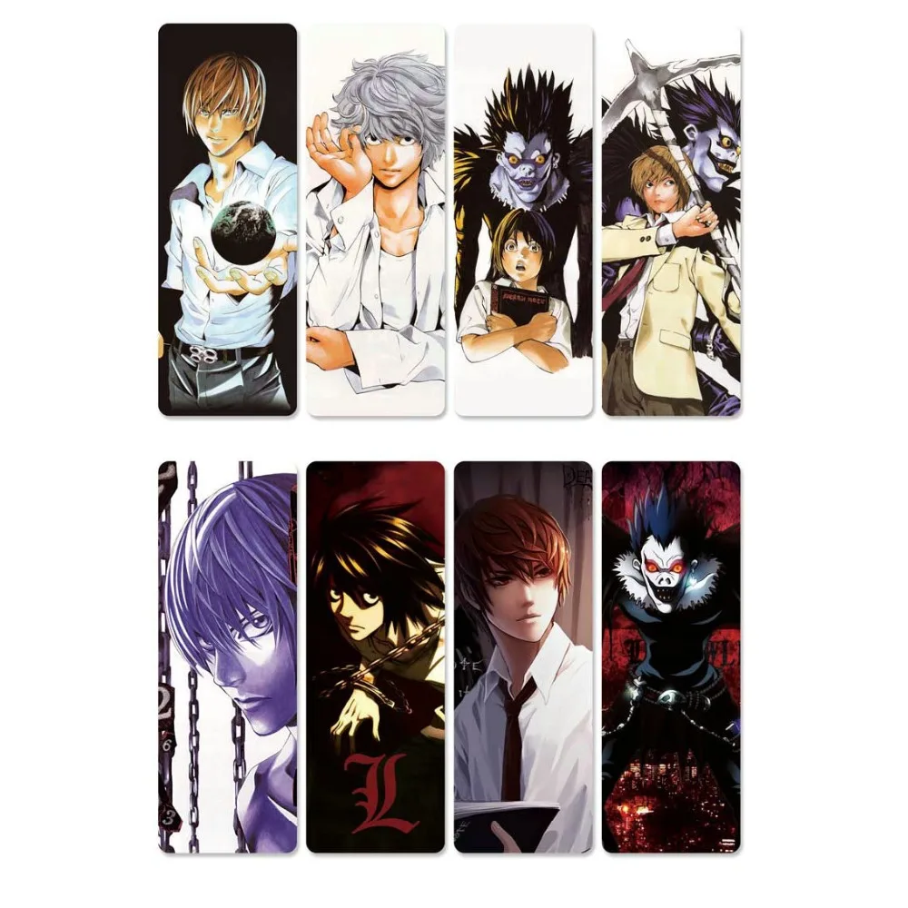 

DEATH NOTE Anime Bookmarks Waterproof Transparent PVC Plastic Bookmark Beautiful Book Marks Gift