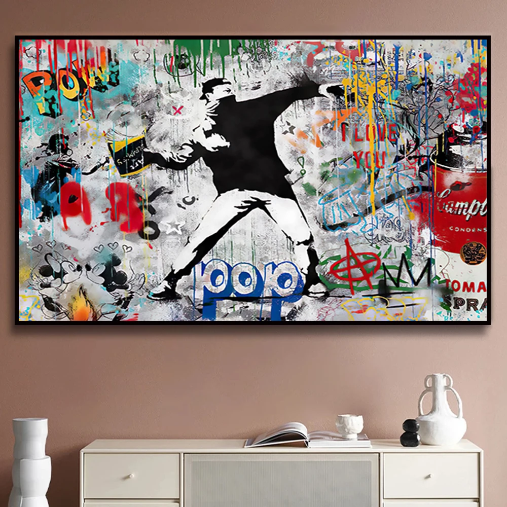 Поп-арт уличный стиль граффити настенный постер современная мода домашний декор