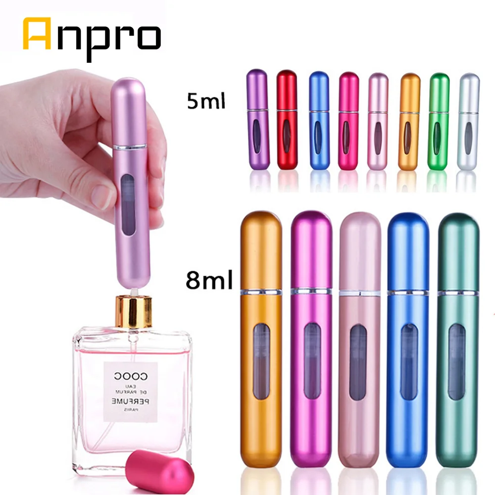 5/8ml Portable Travel Mini Container Aluminum Refillable Perfume Spray Bottle Empty Cosmetic Storage Water Tool |