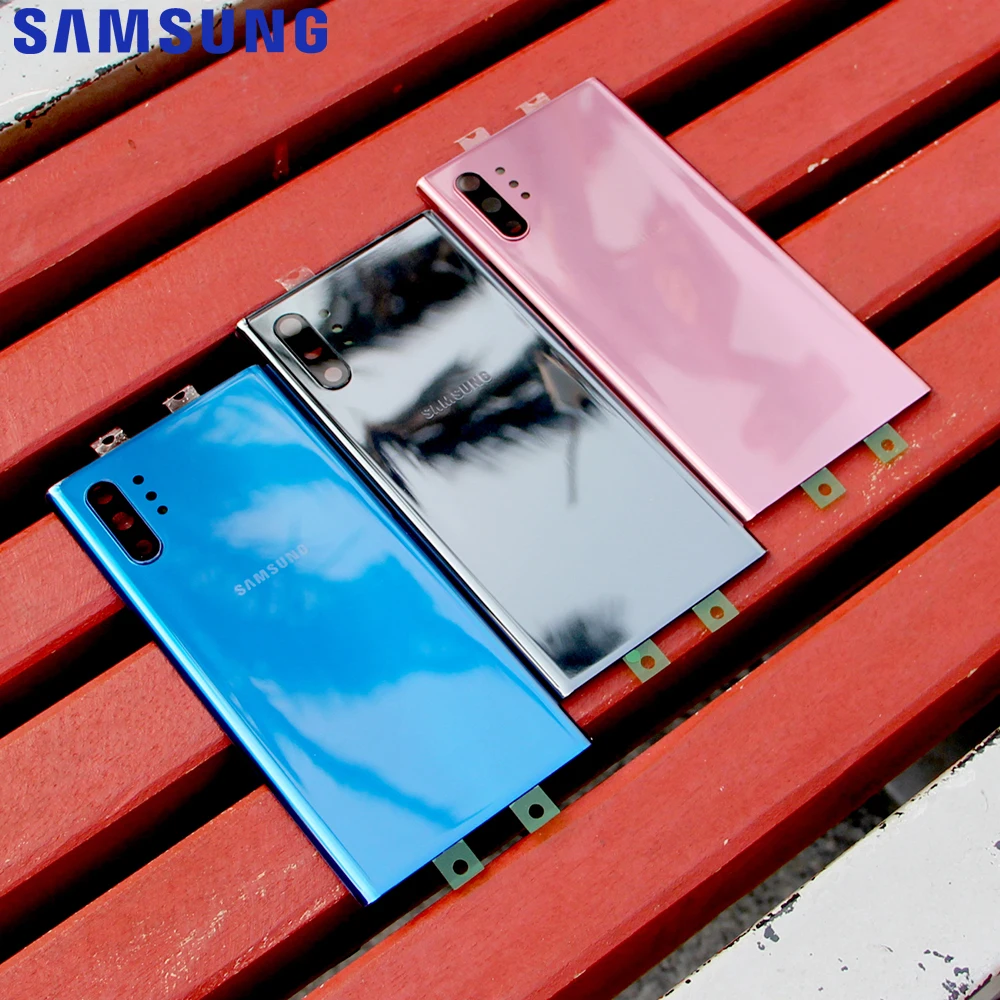 original samsung glass housing back cover cases for samsung galaxy note 10 note x note10 plus note10 phone rear battery door free global shipping
