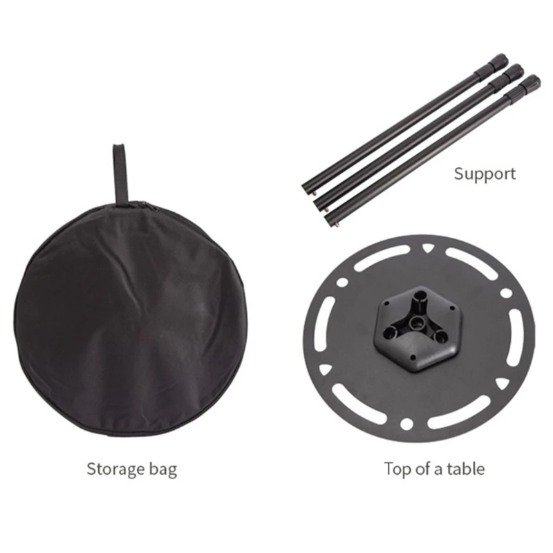 Складной круглый стол из алюминиевого сплава съемный портативный для пикника и