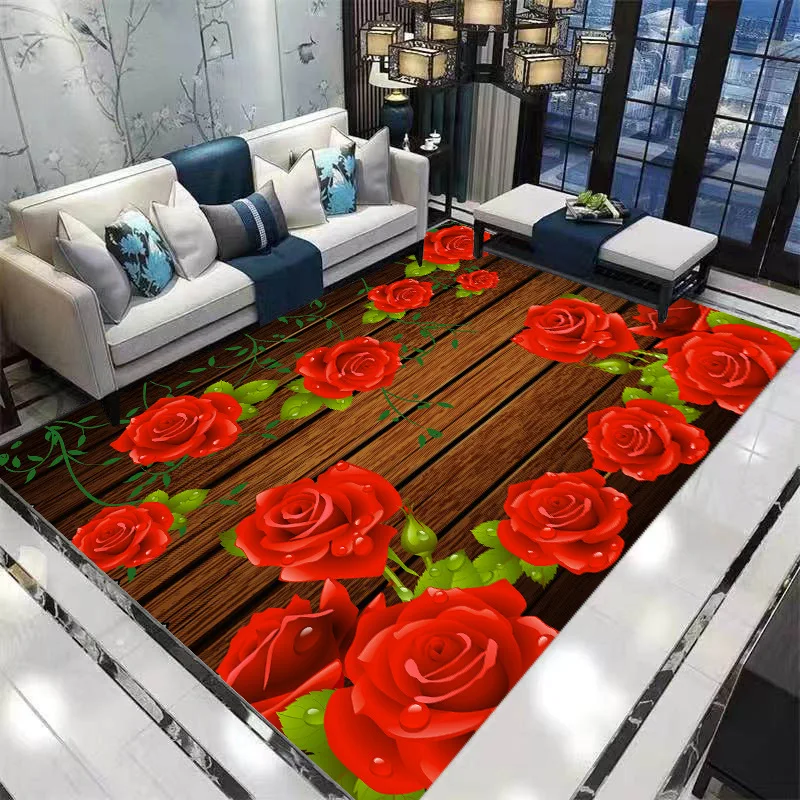 

Home Decoration 3d Printing Carpet Is Suitable For Living Room Carpet Bedroom Pink Carpet Rose Carpet Corridor Carpet Entrance C