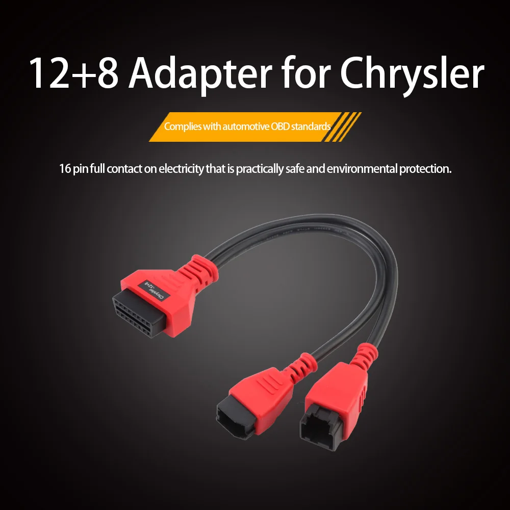 Адаптер диагностического инструмента 12 + 8, соединительный провод для Chrysler, для электронного оборудования Autel, аксессуары для ремонта автомобилей