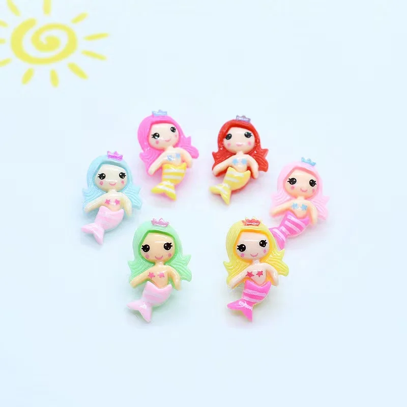 

Wholesale Cute Mermaid Resin Decoration Crafts Flatback DIY Hair Mobile Phones Stationery Accessories