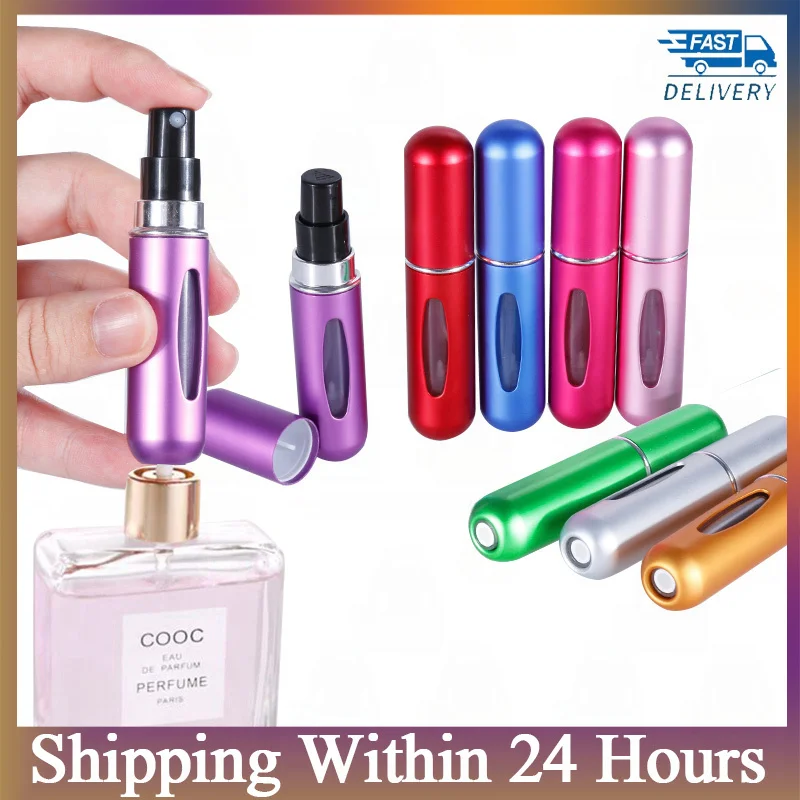 

Perfume Bottle Vintage 8ml/5ML Refillable Perfume Spray with Spray Scent Pump Empty Cosmetic Containers Portable Atomizer Bottle