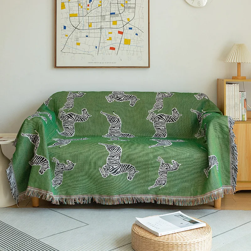 

MINISO Черно-белое одеяло из полиэстера/хлопка