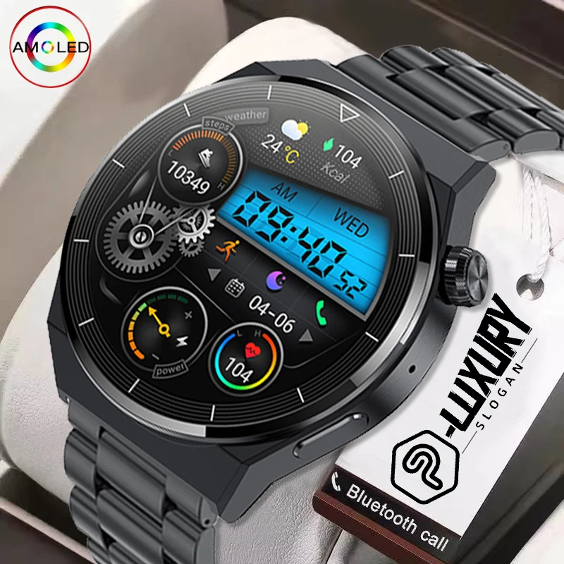 

For Huawei Xiaomi NFC Smartwatch Men GT3 Pro AMOLED 390*390 HD Screen Blood Pressure Bluetooth Call IP68 Waterproof Smart Watch