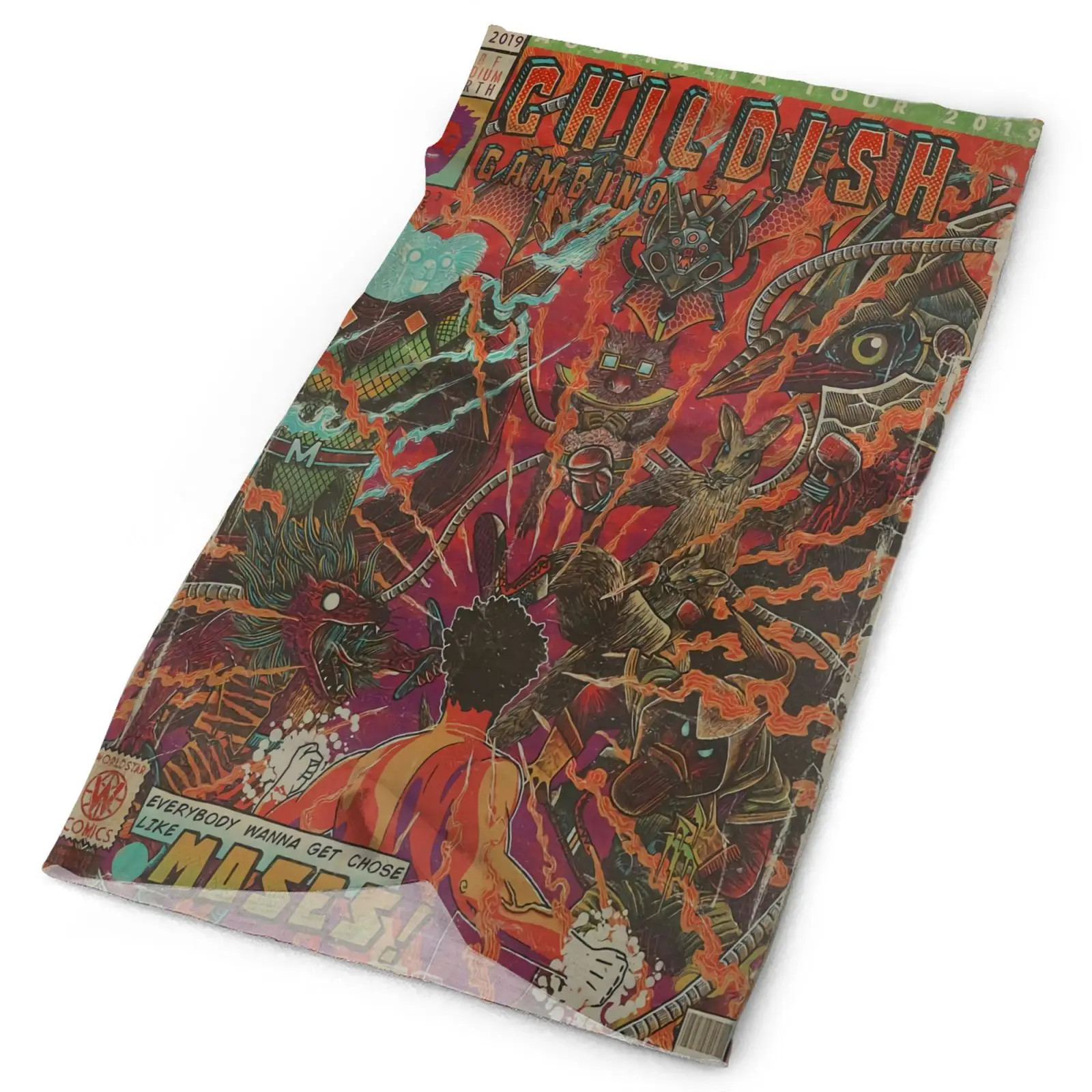 

Childish Gambino Australia Tour 2019 Hbf Men's Bandana Balaclava Mask Fishing Scarf Bandana Bandana Winter For Snowboard Masks