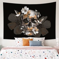 witchcraft butterfly skull tapestry aesthetic flowers wall hanging bedroom living room dorm home study macrame decor blanket