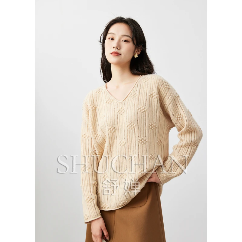 SHUCHAN вязаный крючком свитер женский 65
