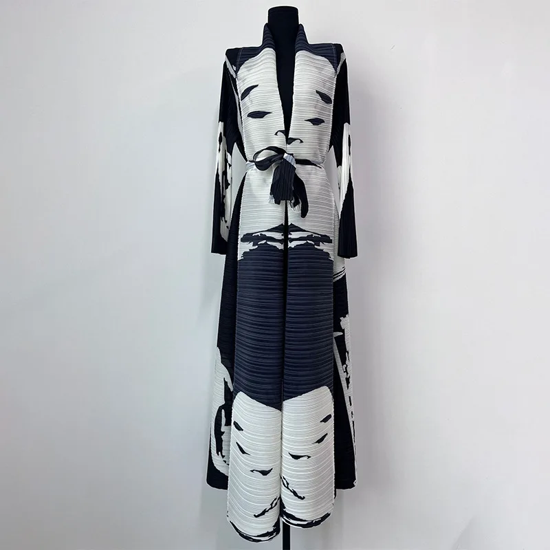 Ближневосточный халат женская ветровка с трансграничным принтом длинное пальто