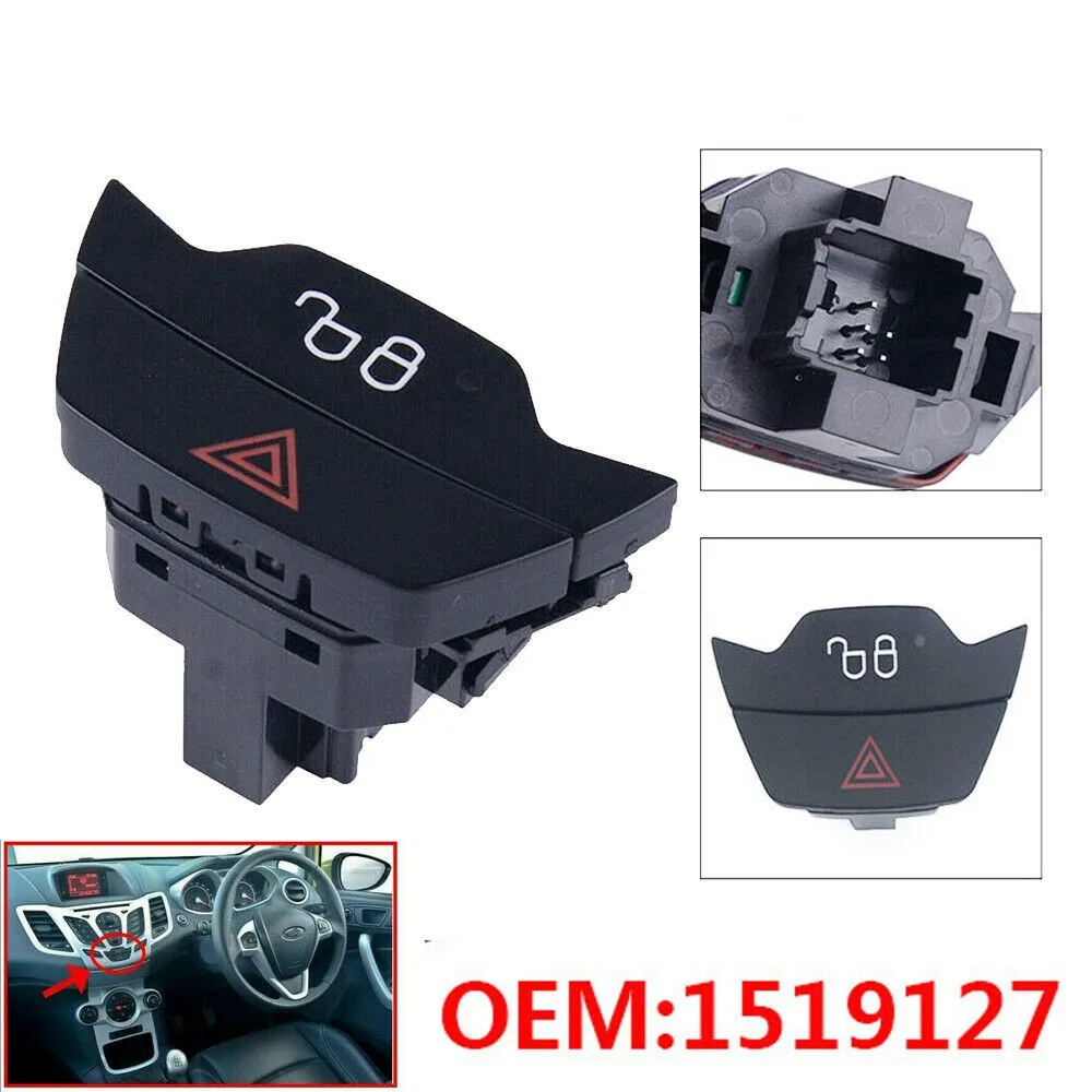 

1519127 1767567 HAZARD WARNING LIGHT BUTTON 5 PINS LOCK UNLOCK SWITCH REPLACAMENT