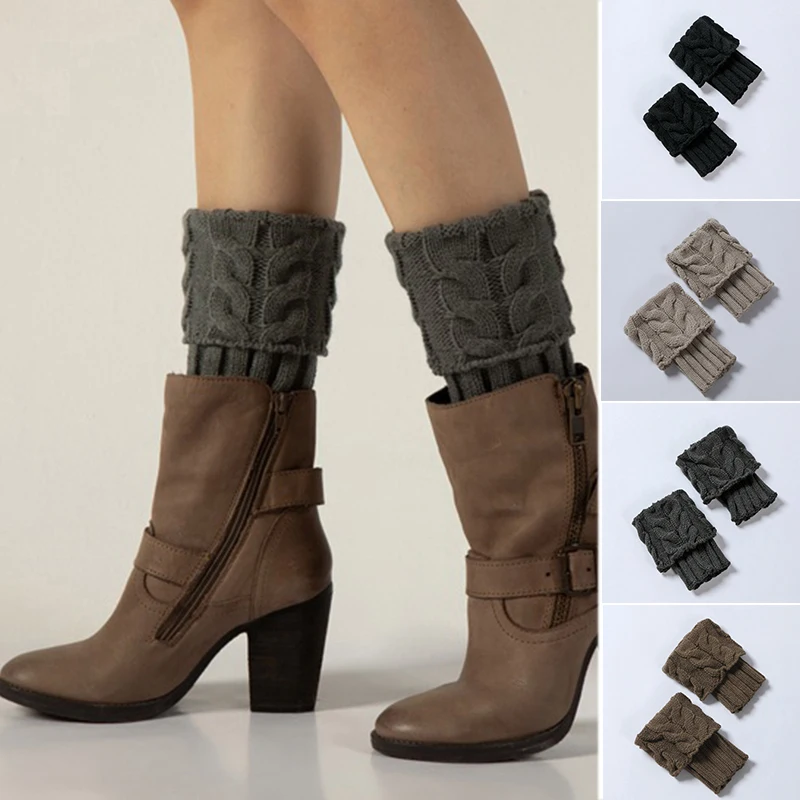 

Women's Leg Warmer 1 Pair Crochet Boot Cuffs Stockings Knitting Foot Winter Warm Socks Short Boot Toppers Boot Socks Leg Sleeve