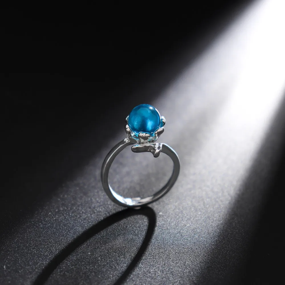 Модное регулируемое кольцо для женщин Свадебное Обручальное посеребренное на