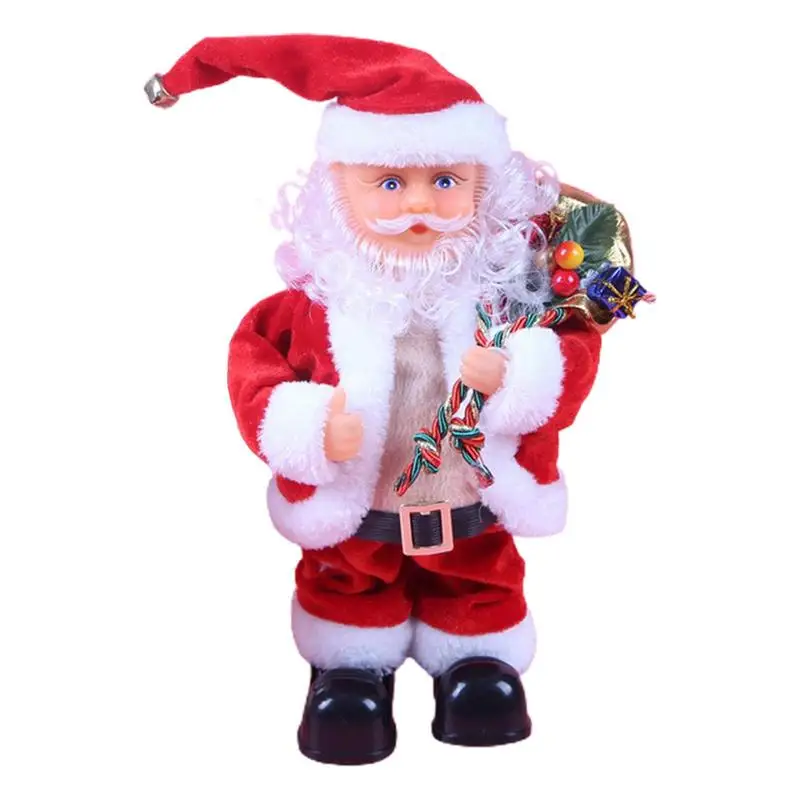 

Electric Santa Claus Funny Santa Toy Soft Flannel Electric Santa Doll Anti-Fade Christmas Ornament Dancing Santa For Bedrooms