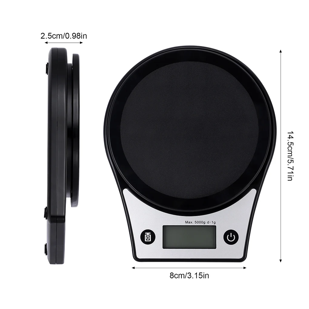 

Цифровые кухонные весы с ЖК-дисплеем и подсветкой, 5 кг