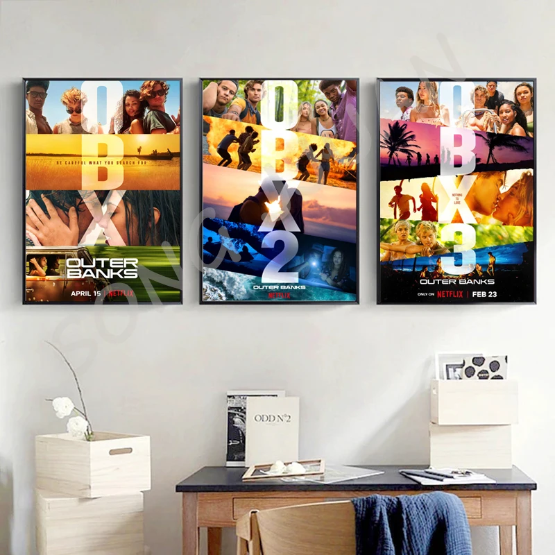 

Hot TV Play Outer Banks Season 123 Picture Poster Canvas Printing Poster Marvel Show Wall Art Room Decor for Bar Wall Decoration