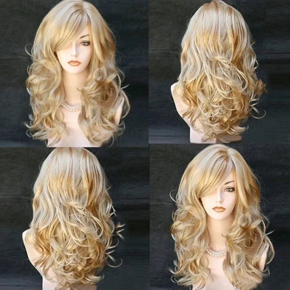

Wigs Wavy Curly Long Heat Resistant Fiber Costume Party Wigs for Women