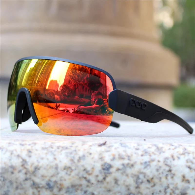 

POC AIM 4 Lens Cycling Sunglasses Sport Road Mountain Bike Glasses Men women Eyewear Goggles eyeglass Gafas Ciclismo
