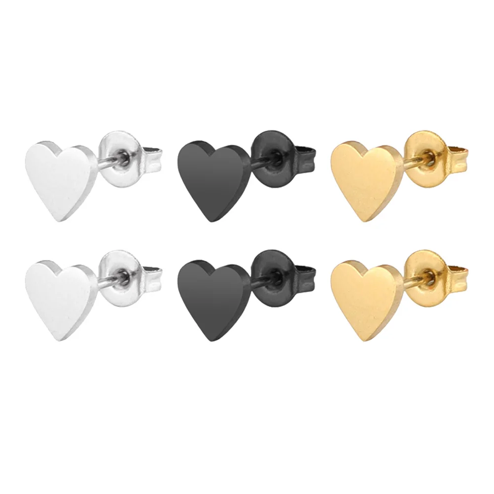 

3 Pairs Stainless Steel Studs Creative Earrings (Assorted Color)