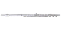 efl 100 beginner student flute 16 closed hole offset g c foot with case
