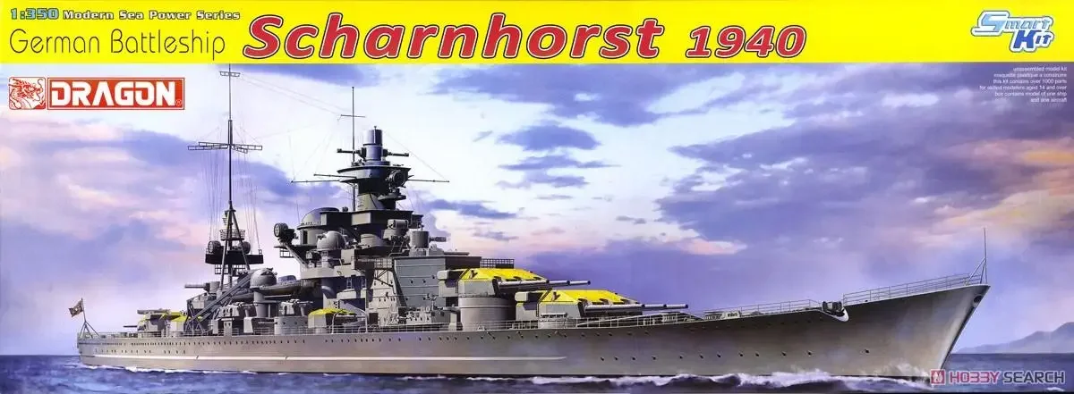 DRAGON 1062 Масштаб 1/350 немецкий линкор Scharnhorst 1940 г. комплект пластиковых моделей с