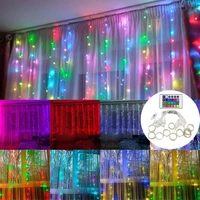 led curtain string light 16 colorsfairy string light chirstmas decoration wedding party garden bedroom outdoor indoor wall decor