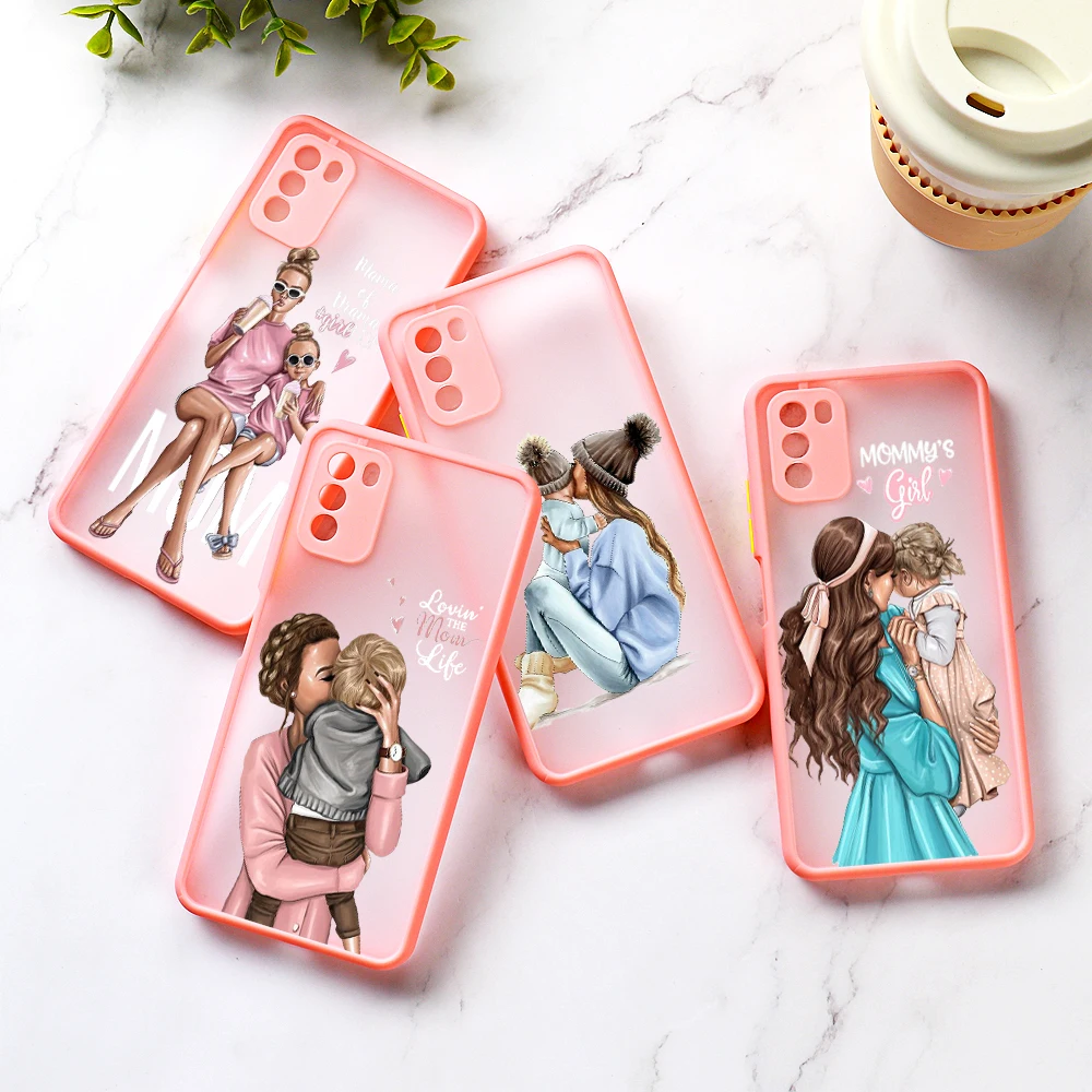 

Poco F3 Case For Xiaomi Mi 11 Lite 11T 10T Pro Case Mom Baby Girl Funda Redmi 9T 9A 8A 10 Fashion Family Capa Poco X3 Pro Cover