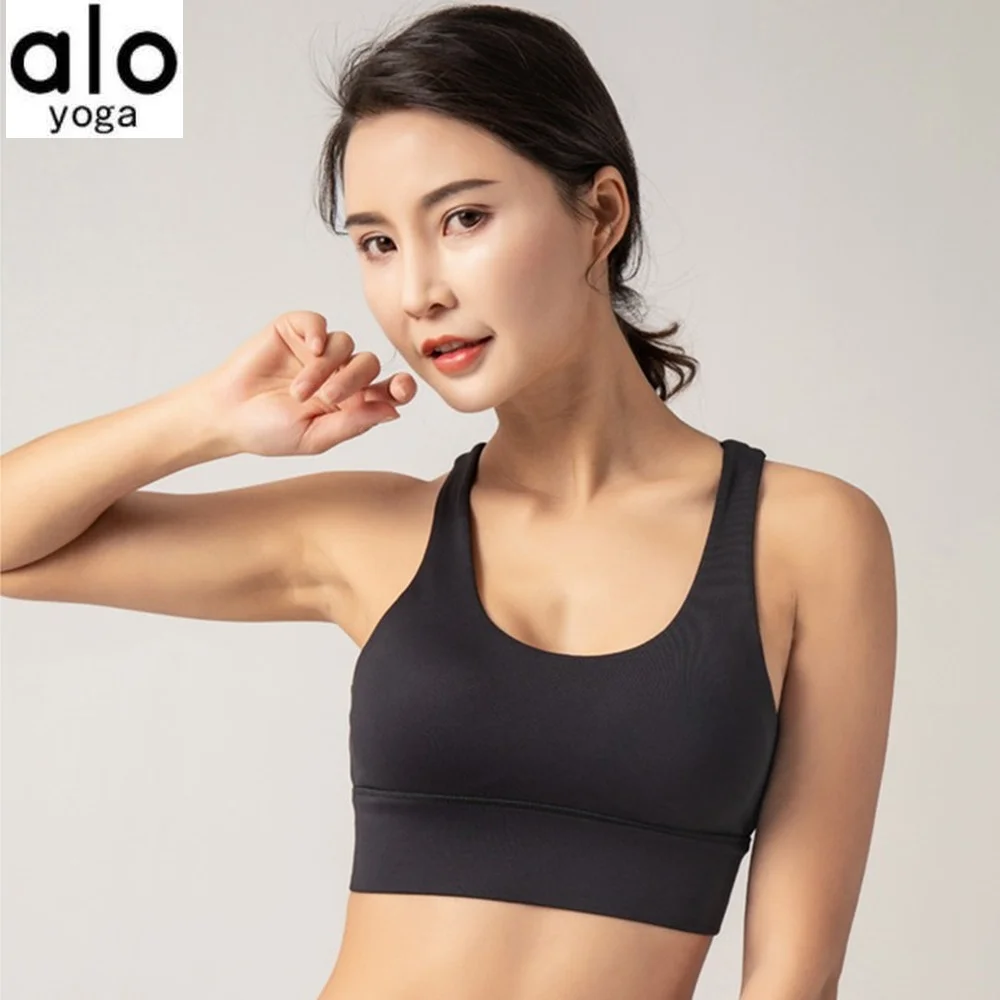 

Alo Yoga Women's Tube Top Sports Underwear Shockproof Anti-slip Push-up Running Fitness Sports Bra for Women Gym Sexy Bras