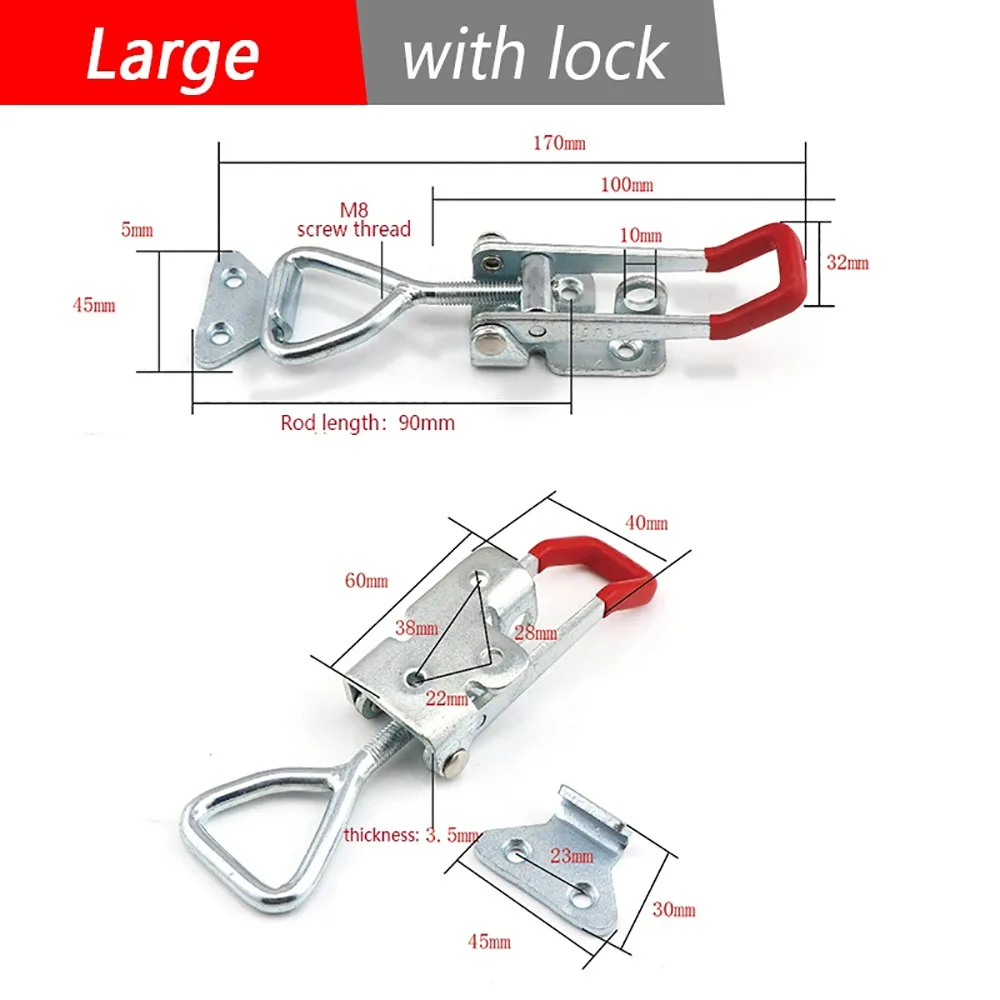 

1 шт., быстроразъемная пряжка с замком, петля 4001/4002/4003, чехол для ящика для инструментов, тумблерная защелка, регулируемая противоскользящая застежка