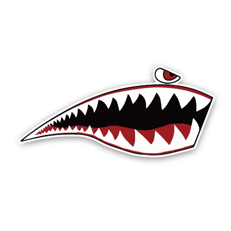 

Lovely Sharks The Mouth Cartoon Colored High Quality Bumper Trunk Laptop Rear Windshield Car Sticker Decoration GraphicPVC15x7cm