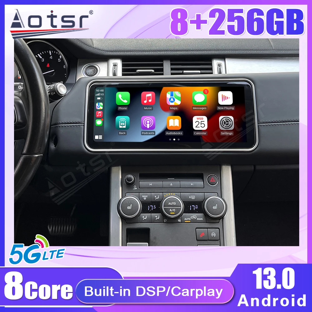 12 3 &quotAndroid 13 8 + 128G для Land Rover Range Evoque L538 2010-2019 Автомобильный GPS мультимедийный плеер