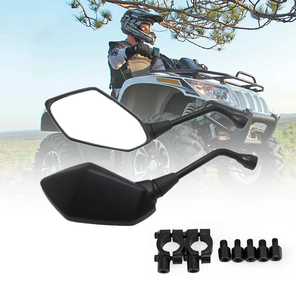 

For ATV Universal Motorcycle Rearview Mirror ATV Side View Mirror 1Pair