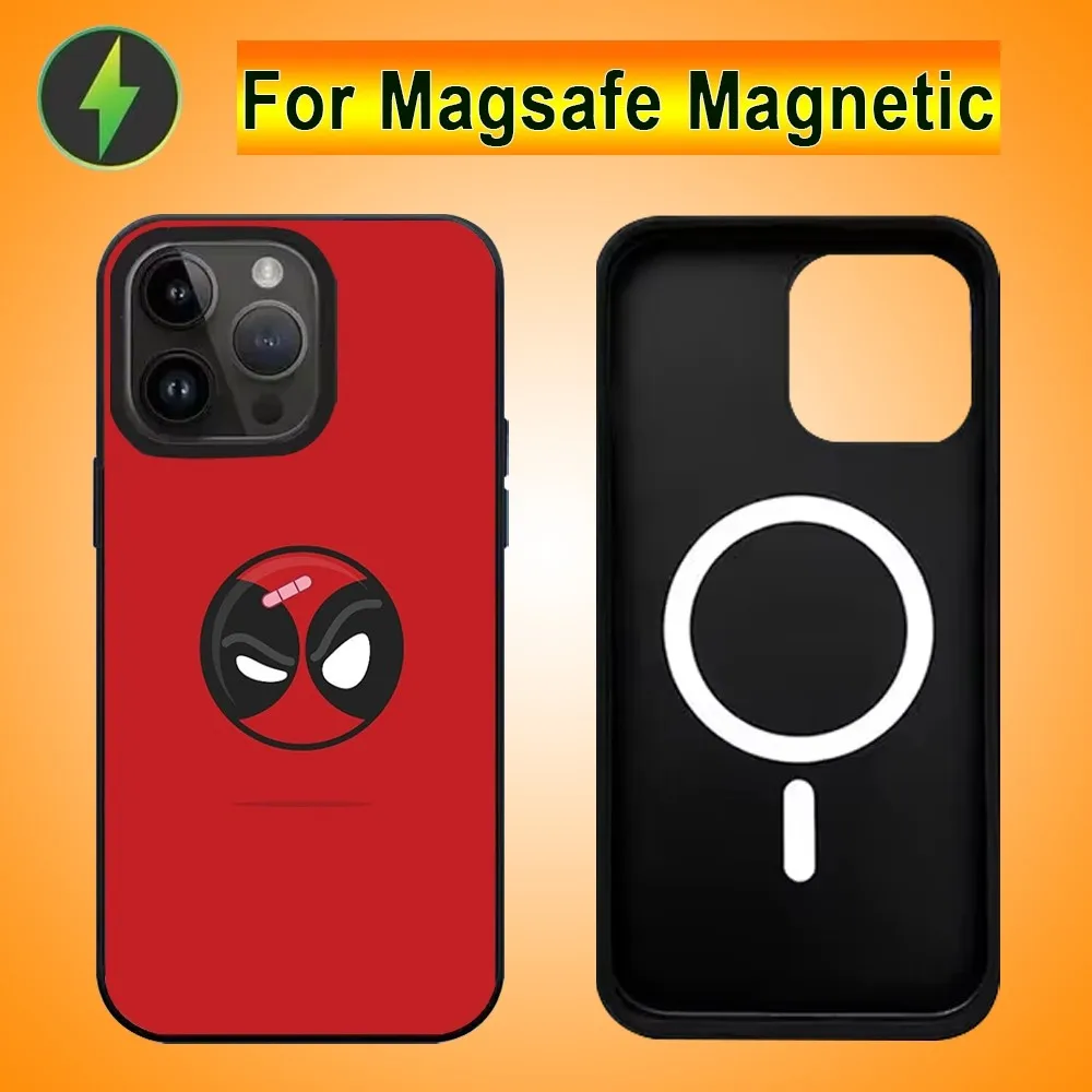 D-дэдпул чехол для телефона с картой IPhone 15 14 13 Pro Max 11 12 Mini Alex зеркалом беспроводной