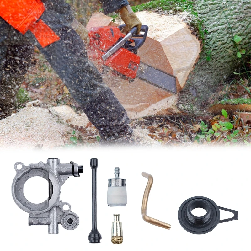

Oil Pump Worm Gear Oil Hose Line Filter Kit for husqvarnaE 365 371 372 XP 372XP 362 Chainsaw Replacement Parts