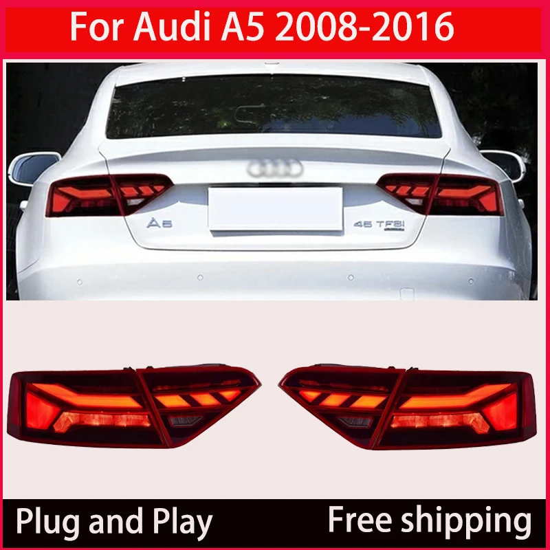 Задние фонари автомобиля Audi A5 2008-2016 Светодиодные задние дневные ходовые огни