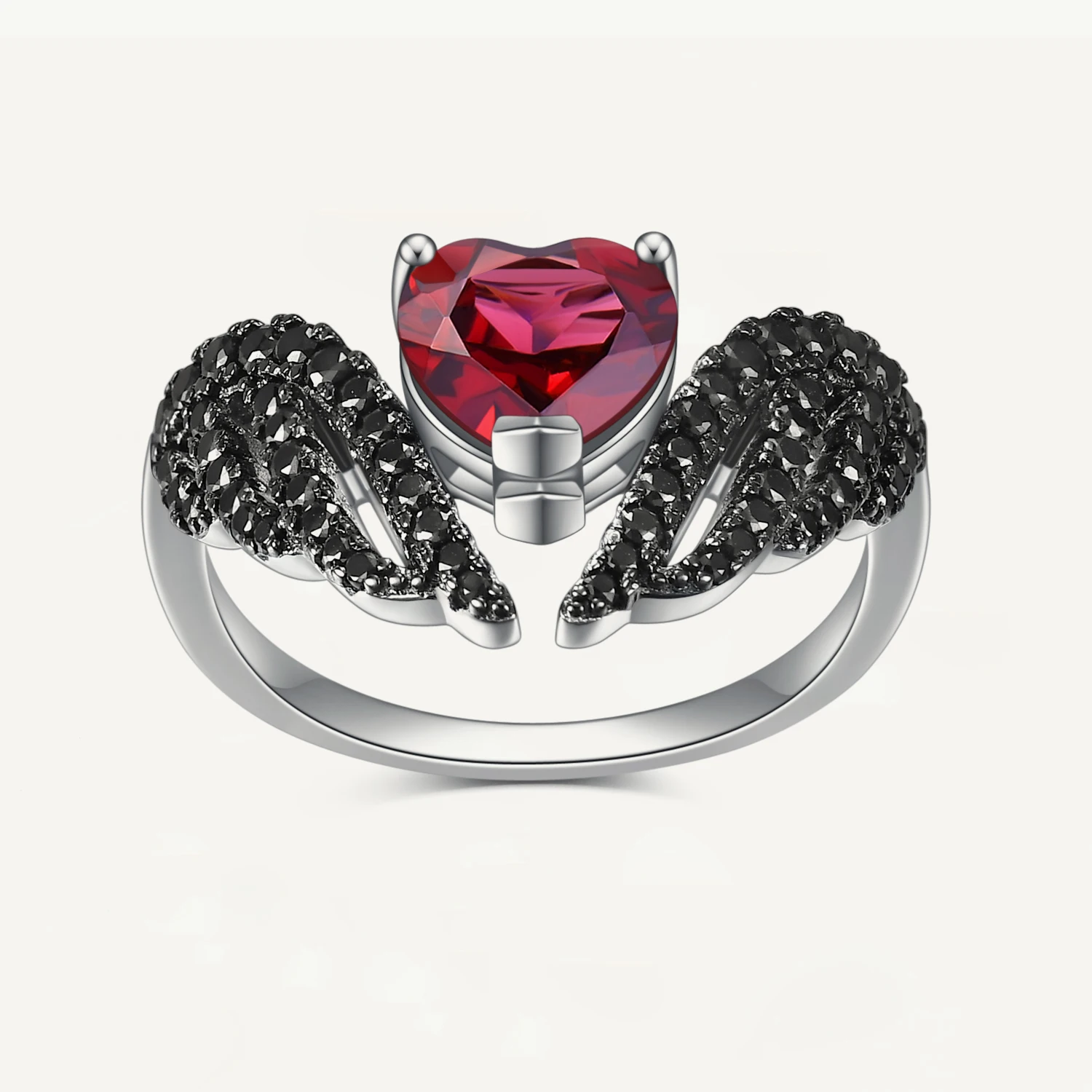 

Женское кольцо из стерлингового серебра 925 пробы GEM'S BALLET Devil Wings, оригинальное ювелирное изделие в готическом стиле