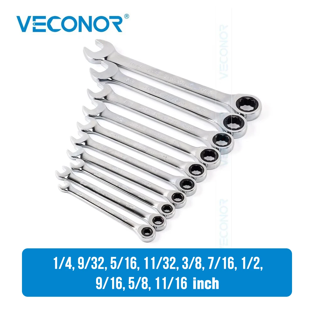 

Набор гаечных ключей Veconor 1/4-11/16 дюйма