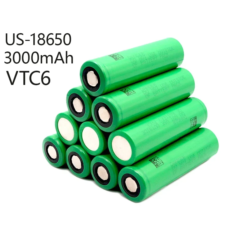 

100% New Original recargabie bateria 18650 3.7v.3000mAh.VTC6.bateria de litio US18650.3000mAh bateria.de linterna lampara LED.