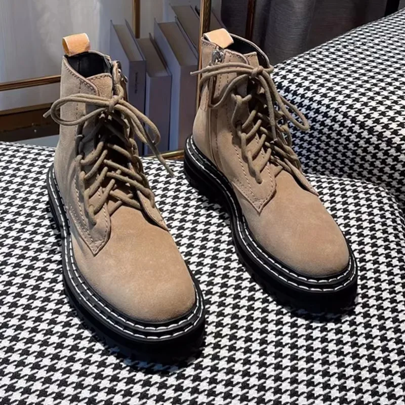 2025новые ботинки с французским буквенным логотипом женские высокие сапоги