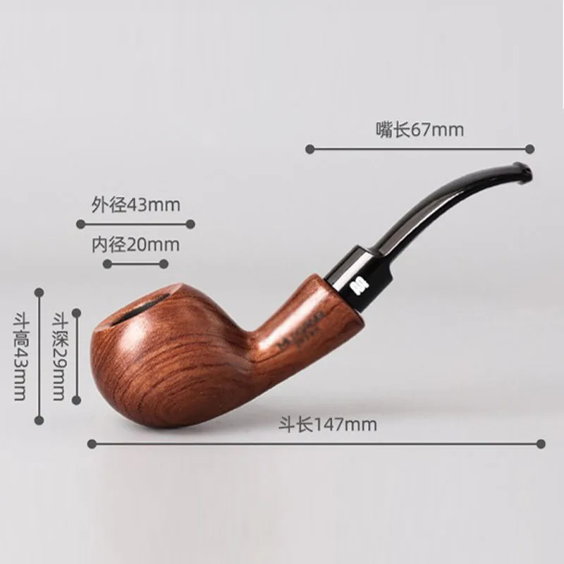 

1pcs Wooden Pipe Wood Fashion Manual Wood Smoking Pipes Filter Vintage Durable Accessories