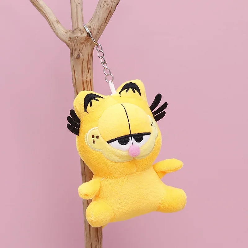

Garfield Classic Yellow Cat Cartoon Plush Key Chain Small Doll Schoolbag Backpack Pendant for Girls Kid Toys Children's Day Gift