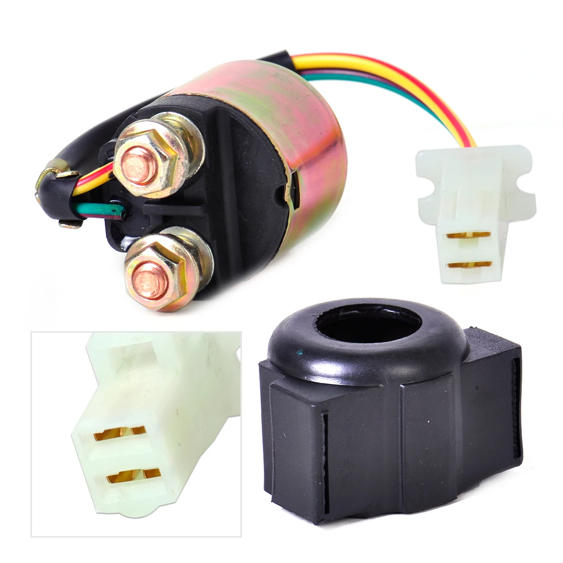 2-проводная вилка для мотоцикла, реле стартера, соленоид для Yamaha XV750 Virago SR185 YFM350, Honda ATV 300 Fourtrax Suzuki